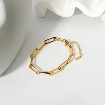 [Royal&Vicky]Asta Gold Paperclip Chain Bracelet