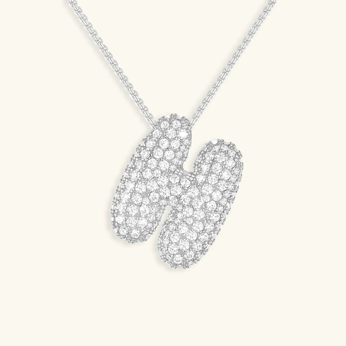 [Royal&Vicky] Bubble-Initialen-Diamantkette