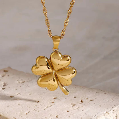 [Royal&Vicky]Ella Clover Goldhalskette