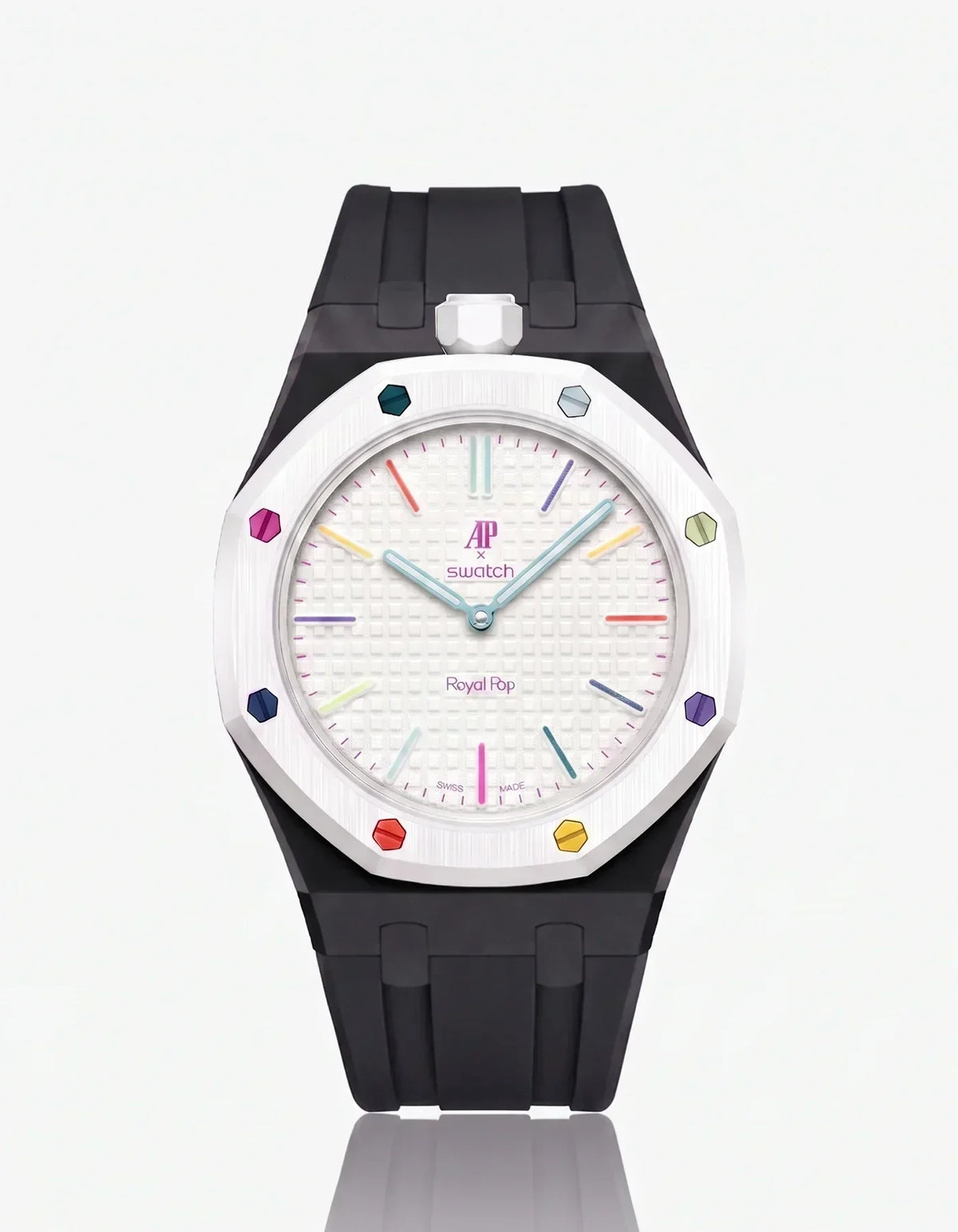 Silicone Strap & Case  Royal Pop Huit Blanc(Customize  Colors)