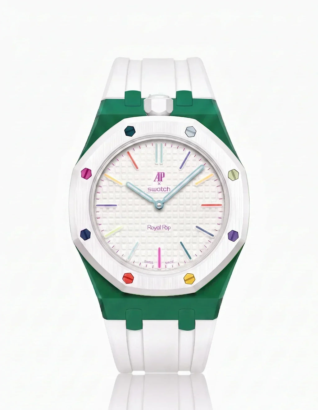 Silicone Strap & Case  Royal Pop Huit Blanc(Customize  Colors)