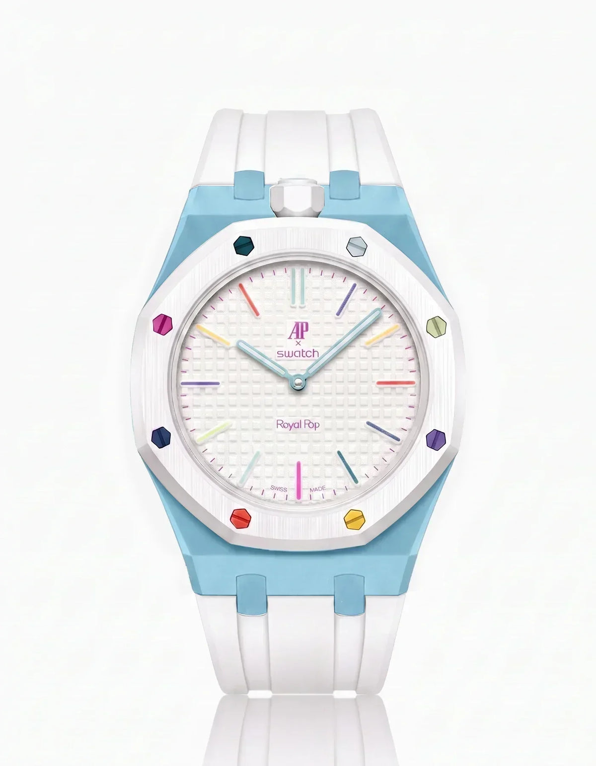 Silicone Strap & Case  Royal Pop Huit Blanc(Customize  Colors)