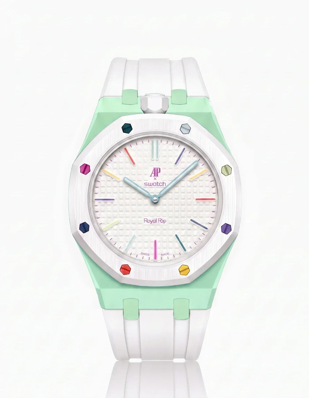 Silicone Strap & Case  Royal Pop Huit Blanc(Customize  Colors)