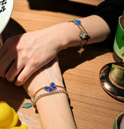[Royal Jewellery]LUCKY SPRING BUTTERFLY 5 MOTIF BRACELET