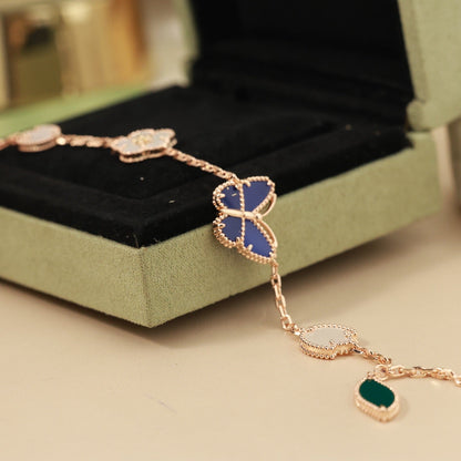 [Royal Jewellery]LUCKY SPRING BUTTERFLY 5 MOTIF BRACELET