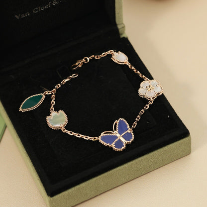 [Royal Jewellery]LUCKY SPRING BUTTERFLY 5 MOTIF BRACELET