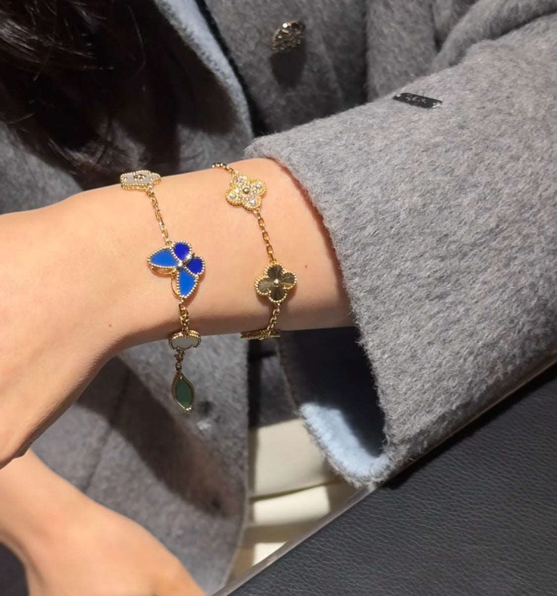 [Royal Jewellery]LUCKY SPRING BUTTERFLY 5 MOTIF BRACELET