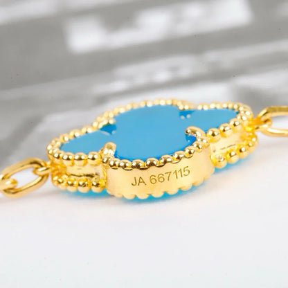 [Royal Jewellery] CLOVER 5 MOTIF TURQUOISE BRACELET COLLECTION
