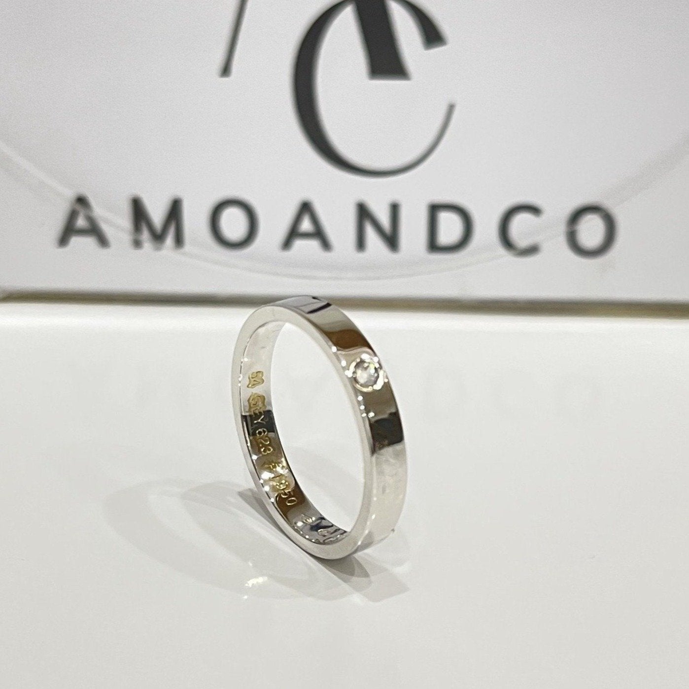[Royal Jewellery]LOVE RING 4MM 1 DIAMOND