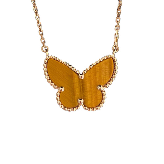 [Royal Jewellery] TIGER__ EYE BUTTERFLY NECKLACE