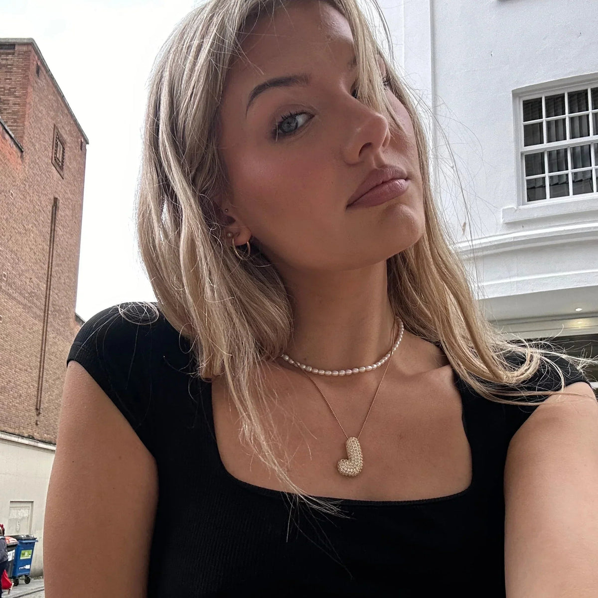 [Royal&Vicky] Bubble-Initialen-Diamantkette