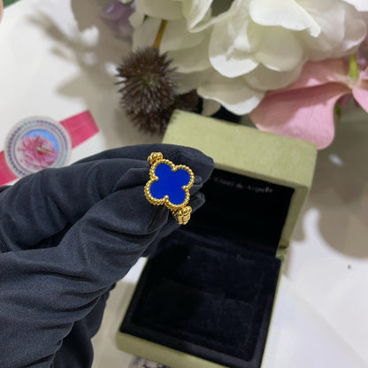 [Royal Jewellery]CLOVER RIVERSIBLE BLUE AGATE RING