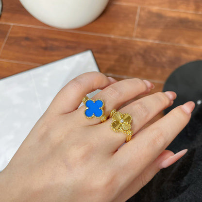 [Royal Jewellery]CLOVER RIVERSIBLE BLUE AGATE RING