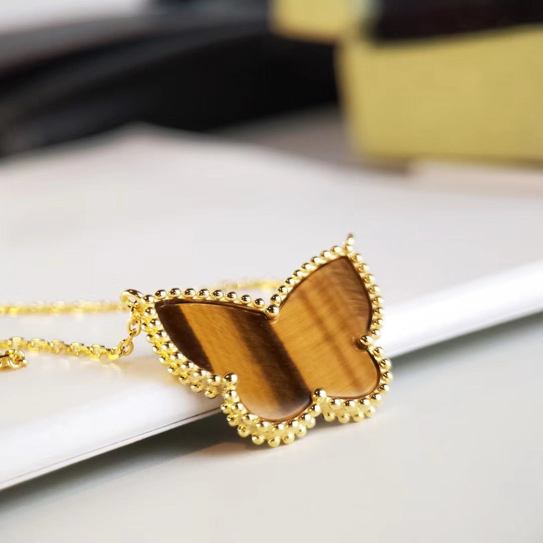 [Royal Jewellery] TIGER__ EYE BUTTERFLY NECKLACE