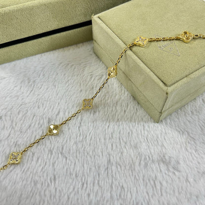 [Royal Jewellery]CLOVER 6 MOTIF DIAMOND LASER BRACELET