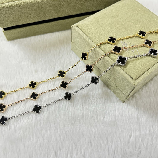 [Royal Jewellery]CLOVER 6 MOTIF  ONYXS BRACELET
