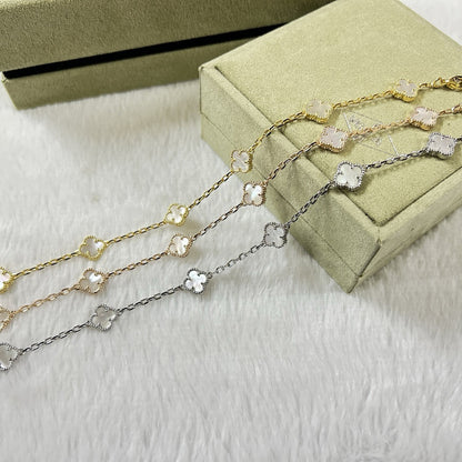 [Royal Jewellery]CLOVER 6 MOTIF WHITE MOP BRACELET