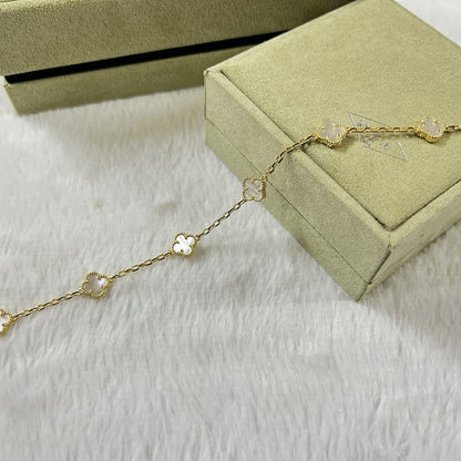 [Royal Jewellery]CLOVER 6 MOTIF WHITE MOP BRACELET