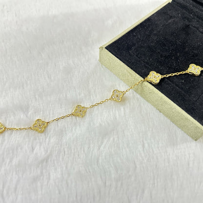 [Royal Jewellery]CLOVER 6 MOTIF DIAMOND BRACELET