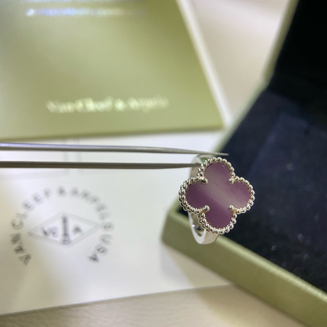 [Royal Jewellery]CLOVER  PURPLE VIOLET RING