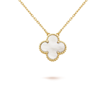 [ROYAL]CLOVER  15MM WHITE MOTHER-OF-PEARL NECKLACE