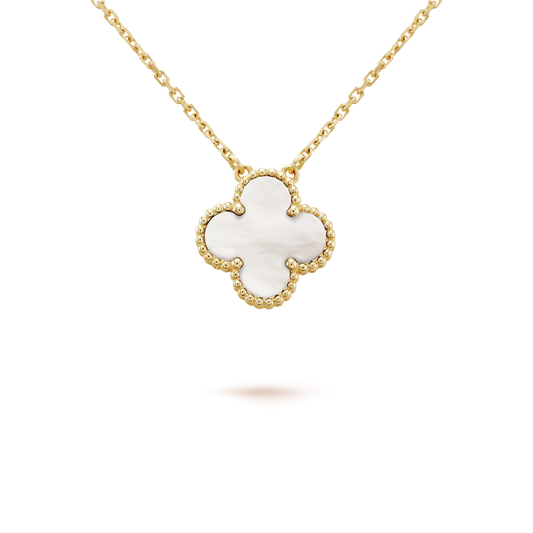 [ROYAL]CLOVER  15MM WHITE MOTHER-OF-PEARL NECKLACE