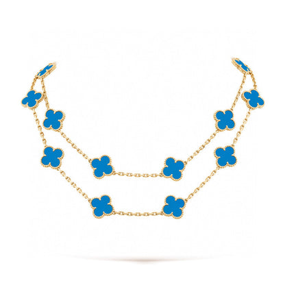 [Royal Jewellery]CLOVER 20 MOTIFS BLUE AGATE GOLD