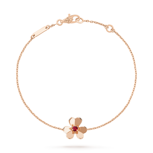 [ROYAL]FRIVOLE GOLD FLOWER PINK MALACHITE BRACELET