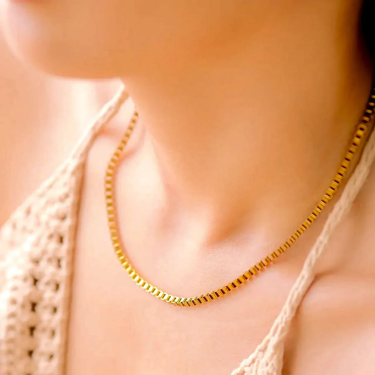 [Royal&Vicky]Danica Box Chain Goldkette