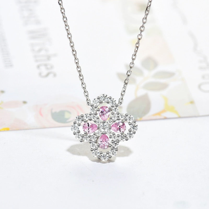 [ROYAL]LOOP NECKLACE FULL MOTIF DIAMOND 16MM MULTIPLE COLORS