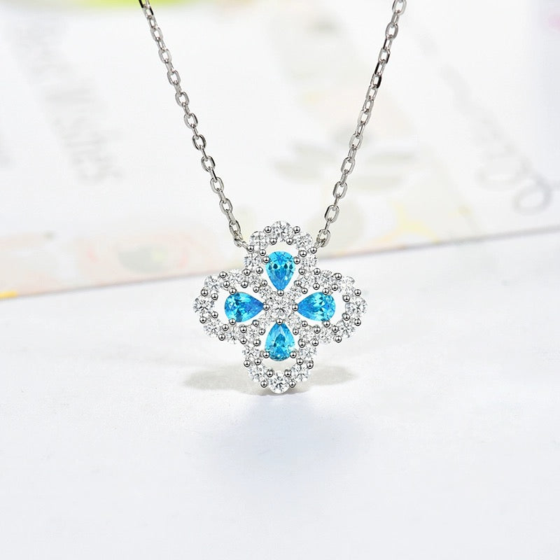 [ROYAL]LOOP NECKLACE FULL MOTIF DIAMOND 16MM MULTIPLE COLORS