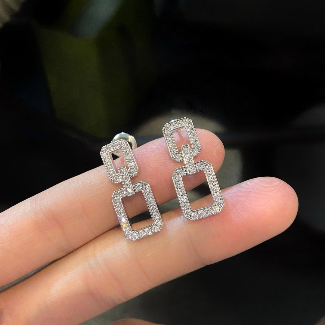 [ROYAL]LINKS MEDIUM EARRINGS DIAMOND