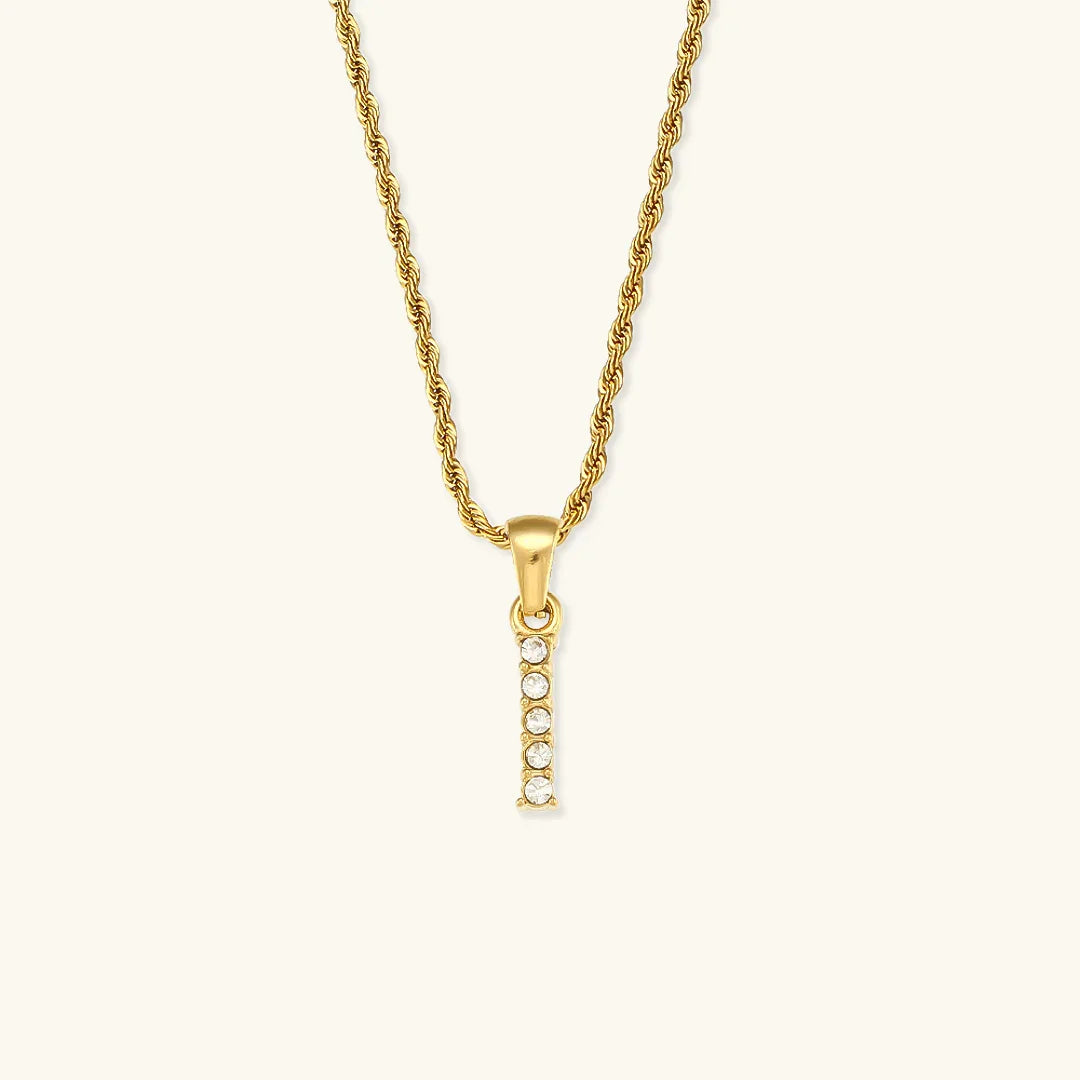 [Royal&Vicky]Maeve Buchstaben Initial Diamant Halskette