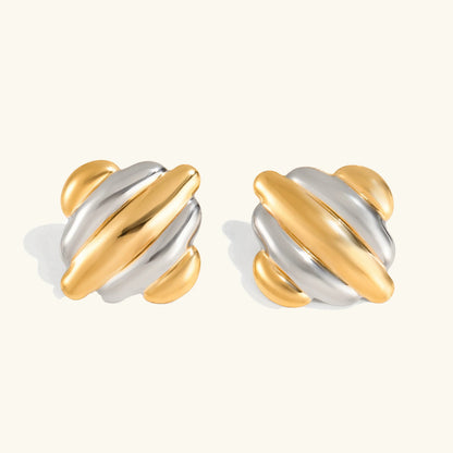 [ロイヤル&ヴィッキー]マキシンリップルゴールドピアス