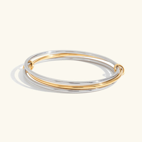 [Royal&Vicky]Romina Two Tone Stacked Bracelet
