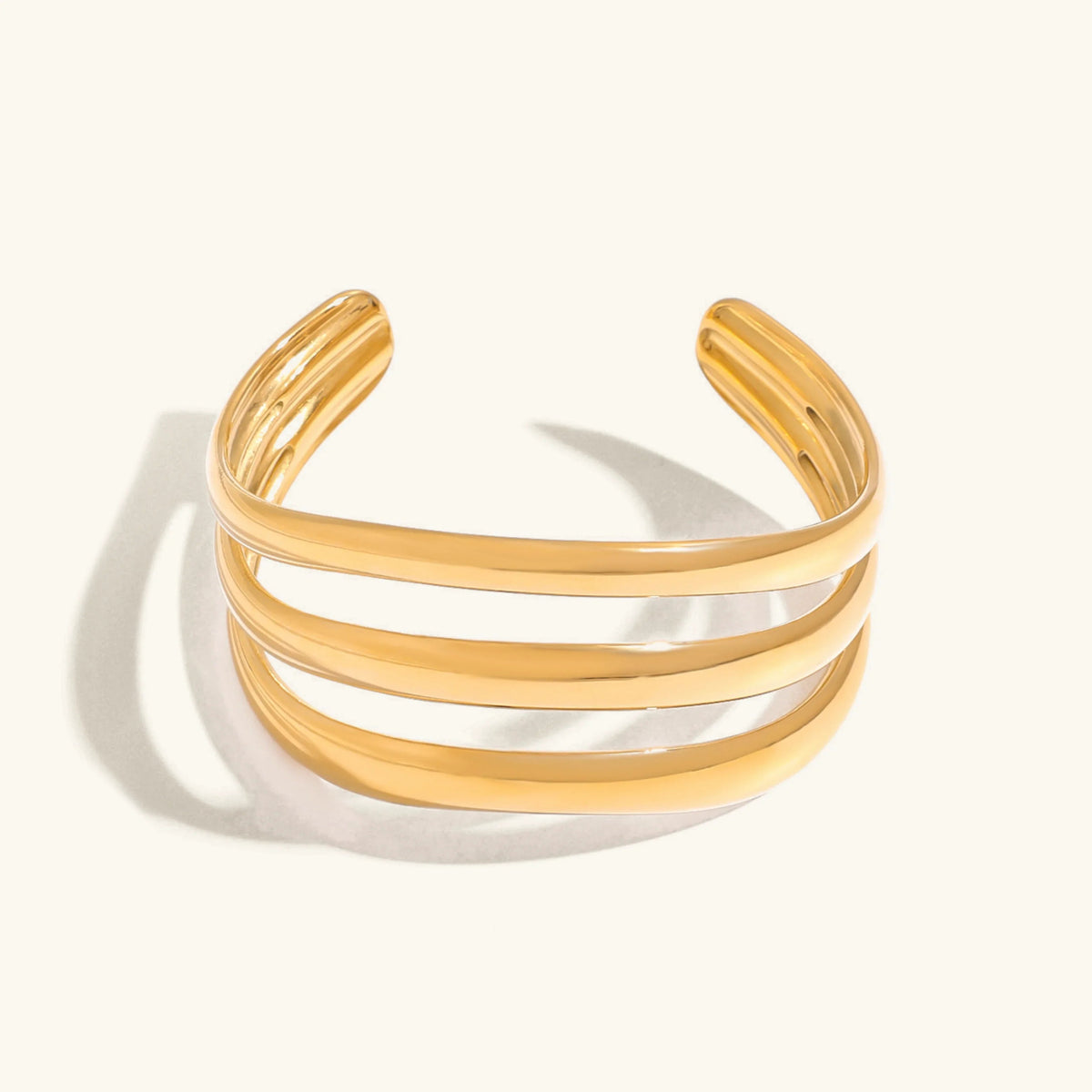 [Royal&Vicky]Meredith dreilagiger Goldarmreif