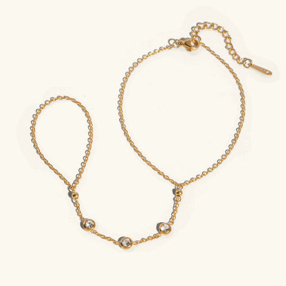 [Royal&Vicky]Leona Diamond Hand Chain