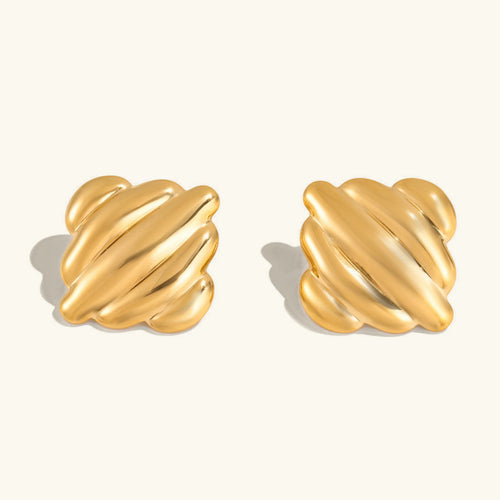 [ロイヤル&ヴィッキー]マキシンリップルゴールドピアス