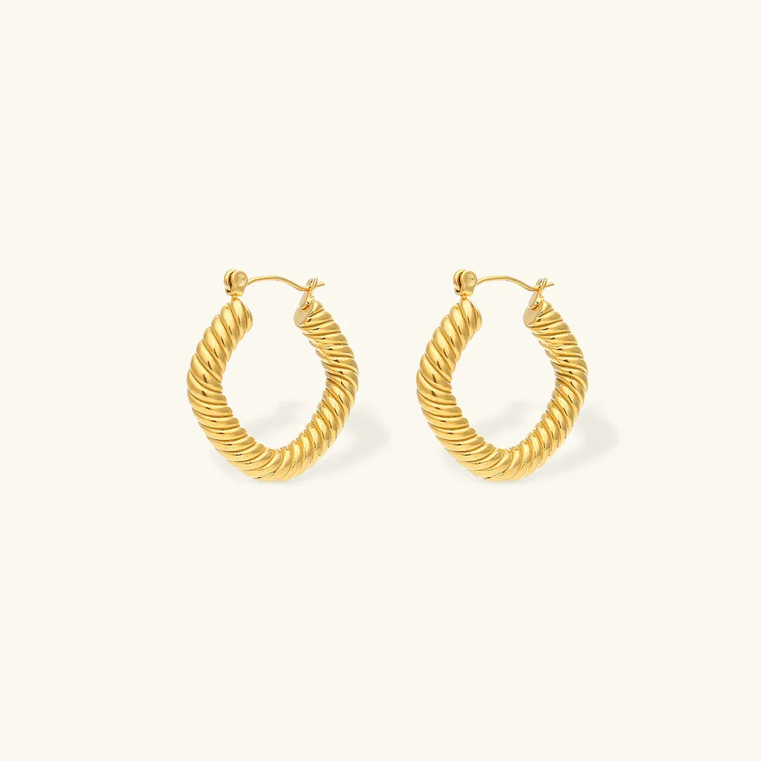 [Royal&Vicky]エマニ ツイスト スクエア ピアス