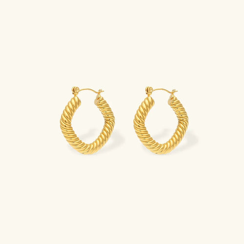 [Royal&Vicky]エマニ ツイスト スクエア ピアス