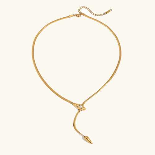 [Royal&Vicky]Zarelle Gold Serpentine Pendant