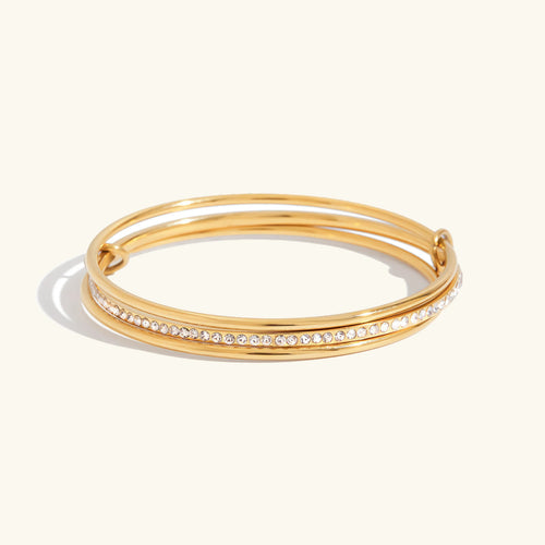 [Royal&Vicky]Quinley Stacked Diamond Bracelet