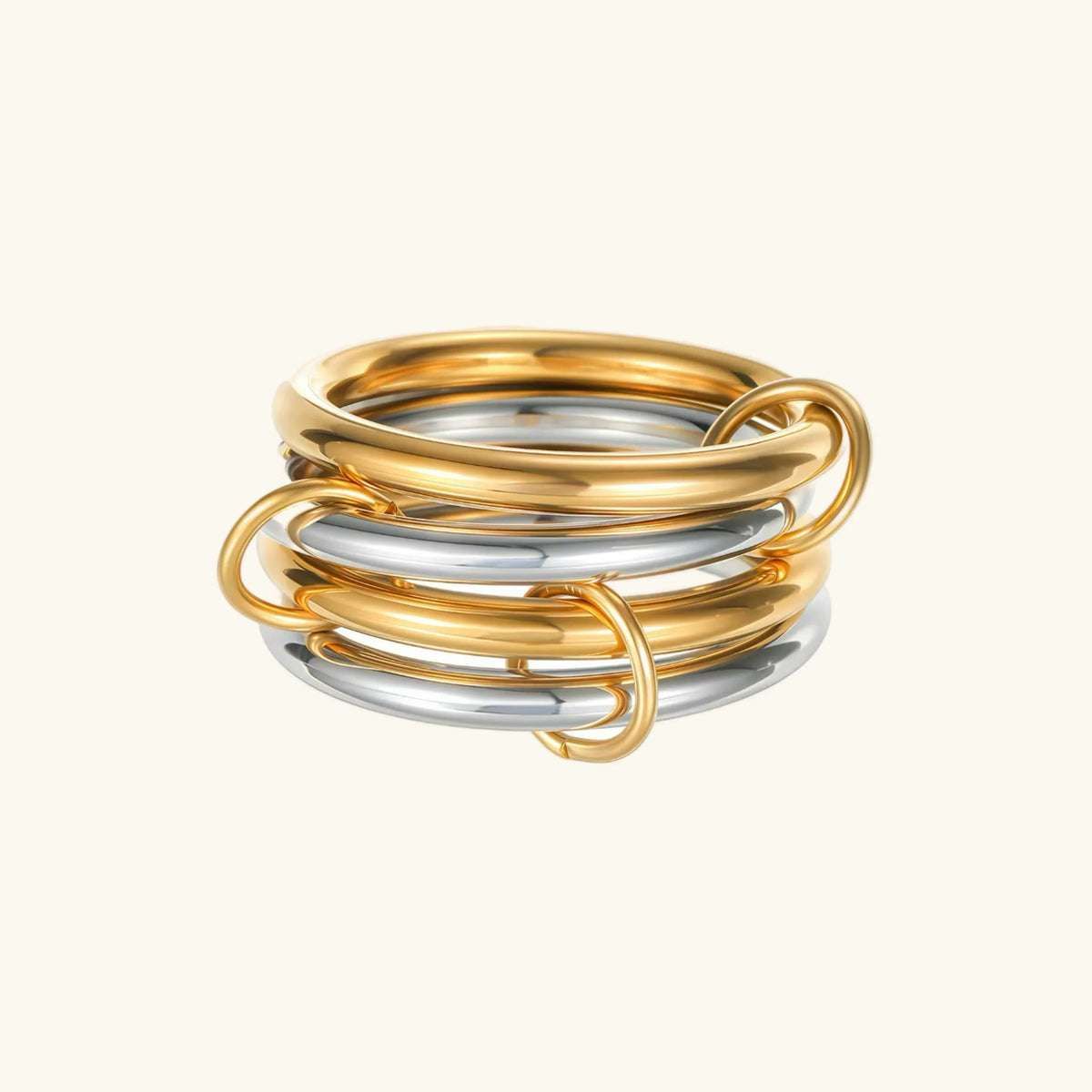[Royal&Vicky]Alexandria Two-Tone Stacked Ring