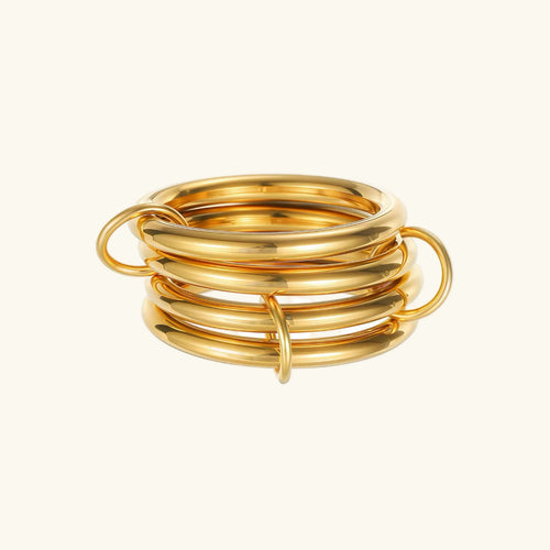 [Royal&Vicky]Alexandria Two-Tone Stacked Ring
