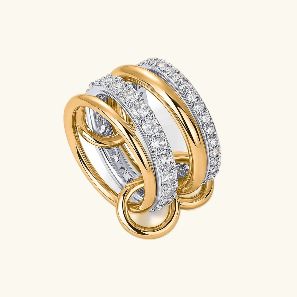 [Royal&Vicky] Juno gestapelter Diamantring