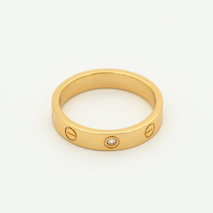 [ROYAL]LOVE RING 4MM 1 DIAMOND PINK GOLD