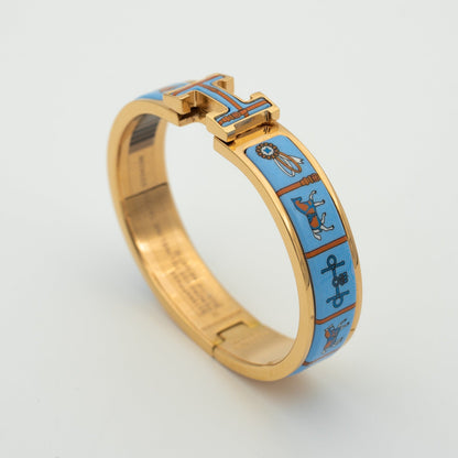 [Royal Jewellery]H PINK GOLD BRACELET BLUE CERAMIC
