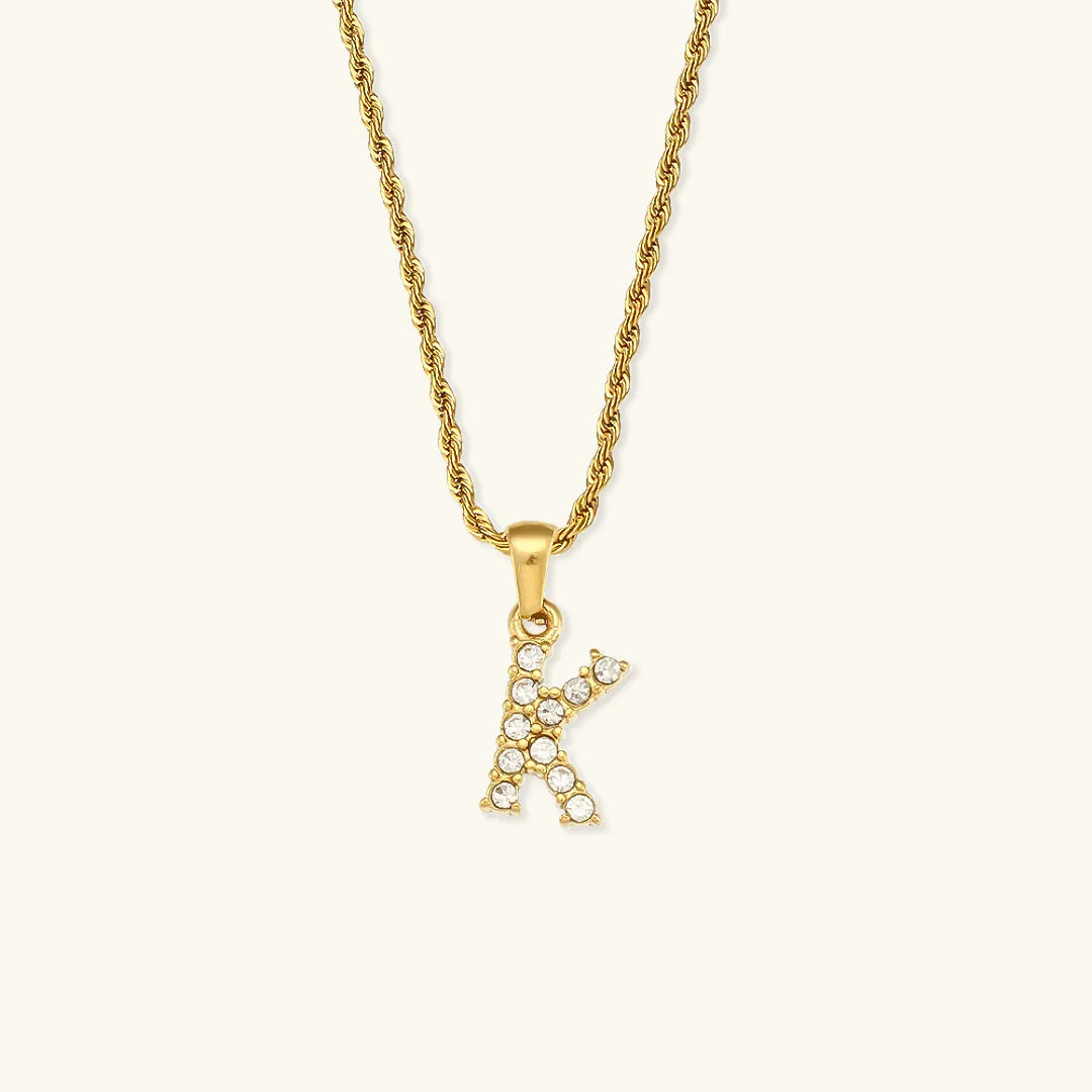 [Royal&Vicky]Maeve Buchstaben Initial Diamant Halskette