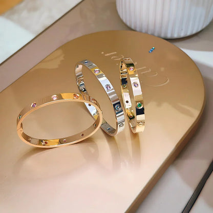 [Royal Jewellery]Classic 6.1mm Love Bracelet 10-Diamond Multicolor