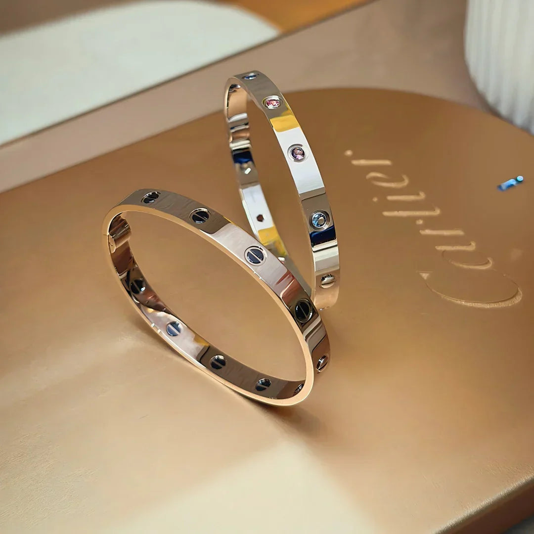 [Royal Jewellery]Classic 6.1mm Love Bracelet 10-Diamond Multicolor